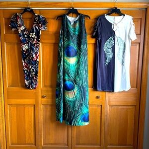 3 DRESSES SIZE M-L. BRAND NEW! ALL 3 DRESSES FOR $30 or $12 EACH.
